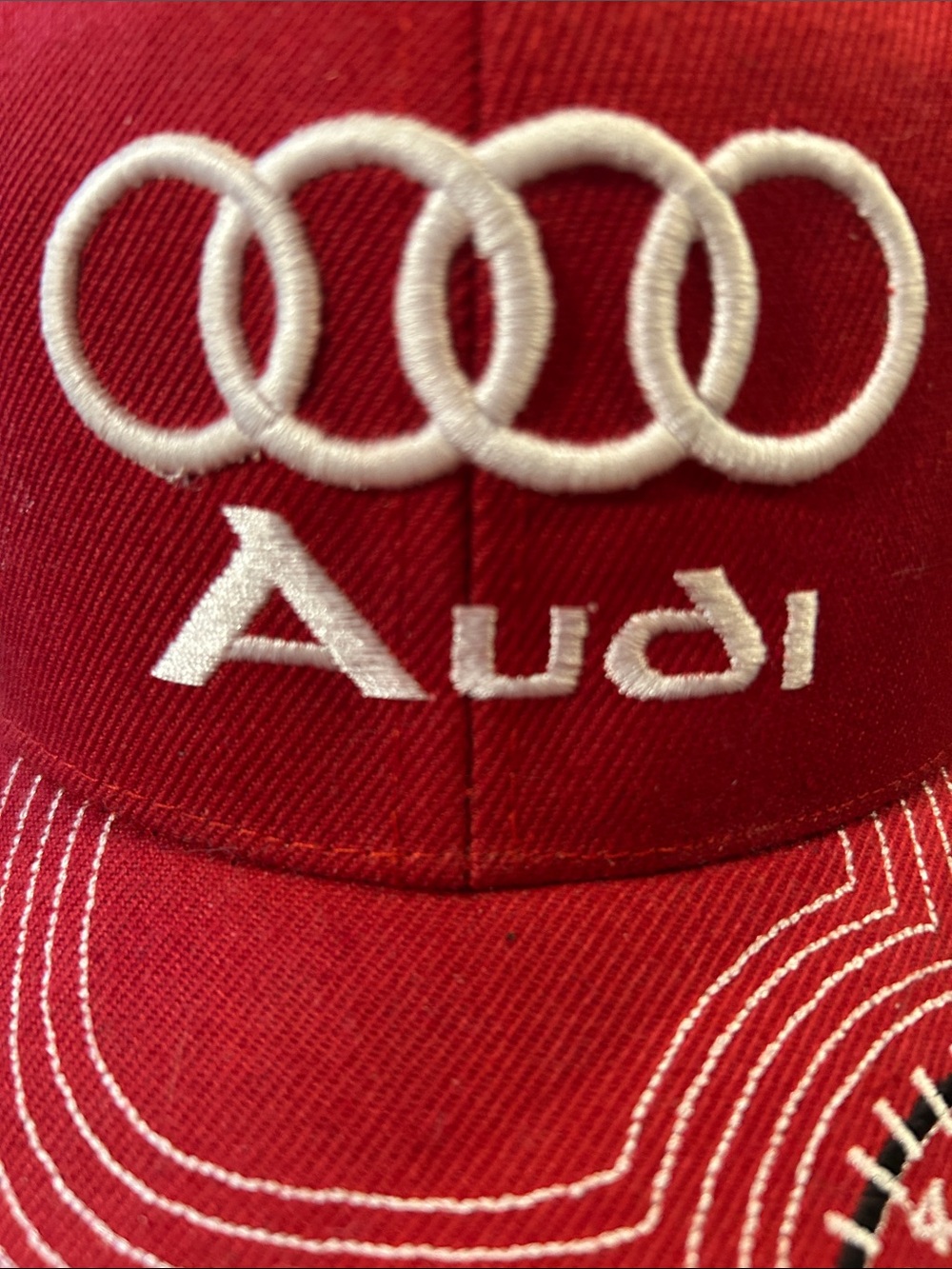 Audi Red Logo Baseball Cap - Picture 2 of 6